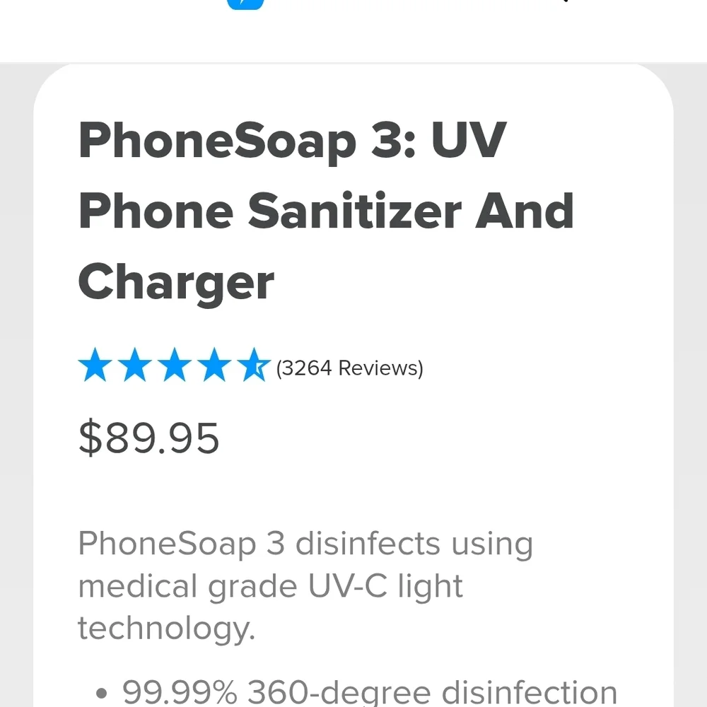 phone sanetizing light